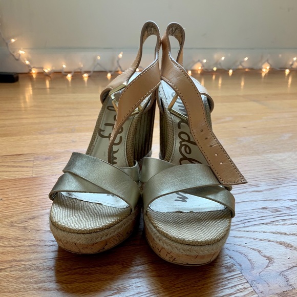 SAM EDELMAN CLAY WEDGE SANDALS - Picture 3 of 5